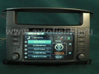 Toyota Land Cruiser 100, Lexus LX470 (03-08) автомагнитола с GPS навигацией, штатное головное устройство с HD экраном 7 дюймов, PMS, ROF1212HD