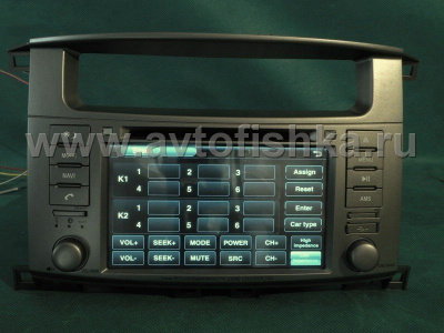 Toyota Land Cruiser 100, Lexus LX470 (03-08) автомагнитола с GPS навигацией, штатное головное устройство с HD экраном 7 дюймов, PMS, ROF1212HD