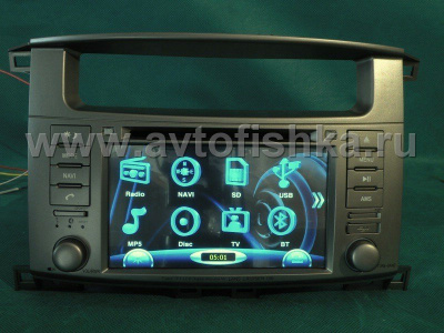 Toyota Land Cruiser 100, Lexus LX470 (03-08) автомагнитола с GPS навигацией, штатное головное устройство с HD экраном 7 дюймов, PMS, ROF1212HD